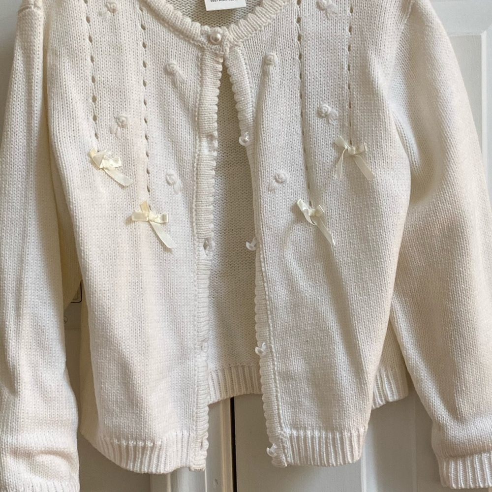 Girls white sweater 2t